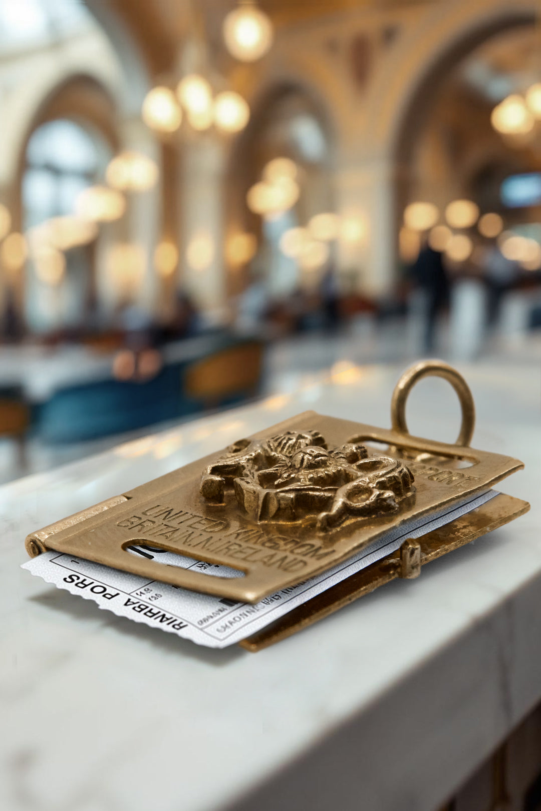 The Golden International Passport Charm (375 9ct gold, made in 1972 by Georg Jensen)