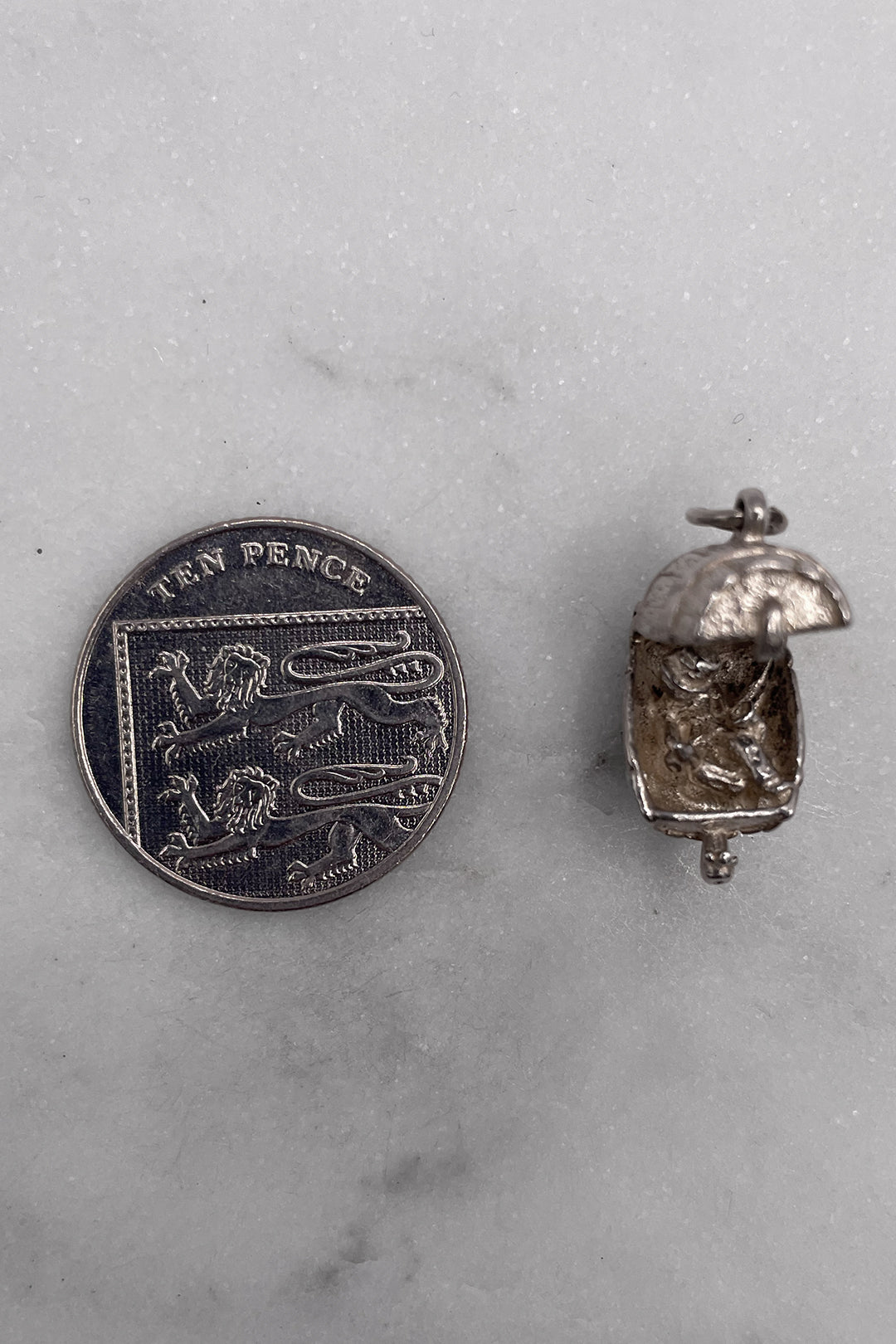 The Crazy Drunken Man of the Barrells Opening Vintage Charm (925 Sterling Silver, made circa 1950 - 1970)