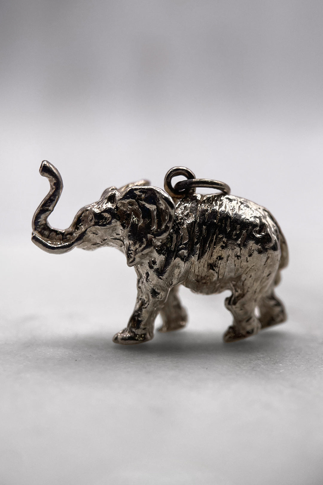 The Quiet Elephant of the African Savannah Vintage Charm (925 Sterling Silver, made circa 1950 - 1970)