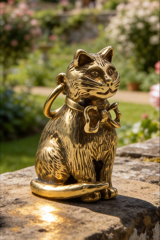 The Distinguished Gentleman Cat Vintage Charm (375 9ct gold, made in 1960)