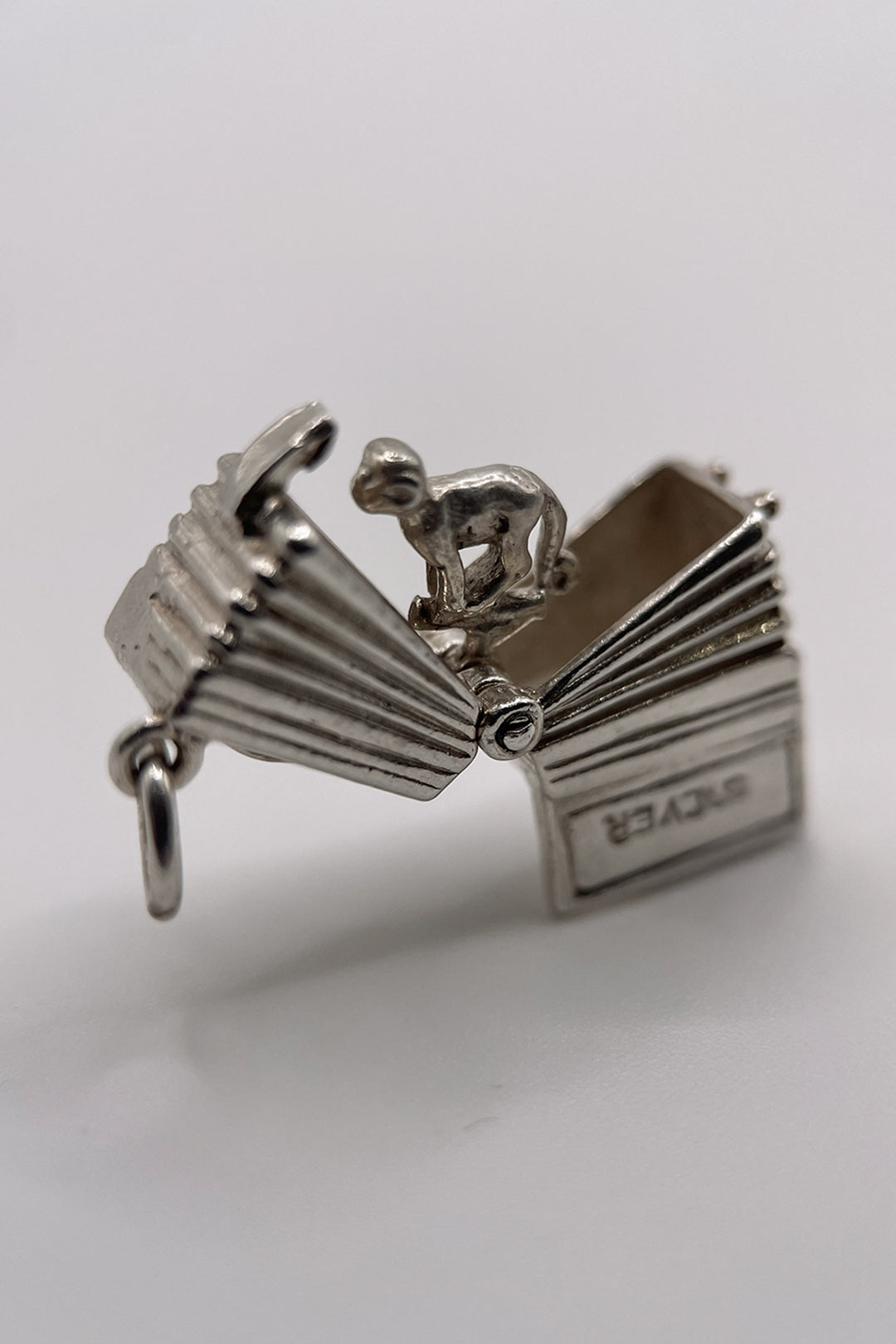 The Cheeky Monkey in an Accordion Vintage Charm (925 Sterling Silver made c 1950s - 1970s)