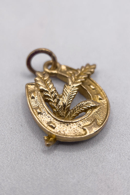 The Lucky Horseshoe of Prosperity Vintage Charm (375 9ct gold, likely made in the 1960s)