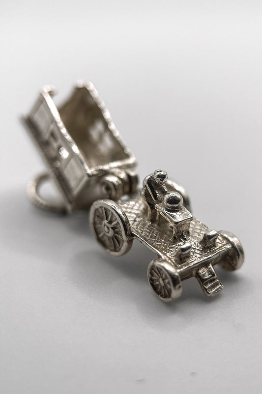 The Mysterious Fortune Teller of the Circus Opening Vintage Charm (925 Sterling Silver made c 1950s - 1970s)