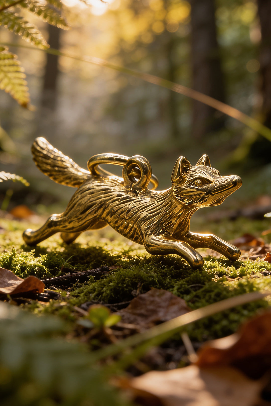 The Curious and Sharp Fox of the Forest Vintage Charm (375 9ct gold, made in 1975)