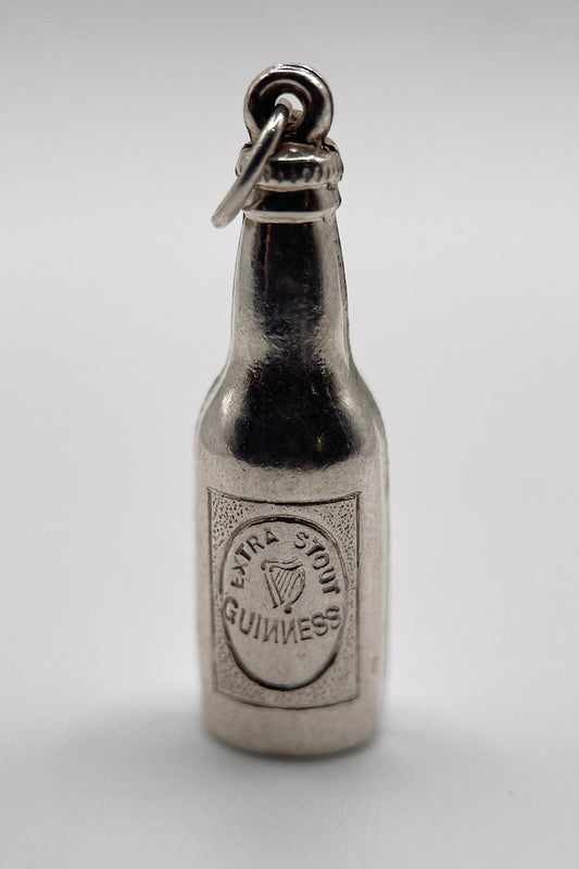 The Drunken Guinness Bottle Vintage Charm (925 Sterling Silver made 1950s - 1970s)