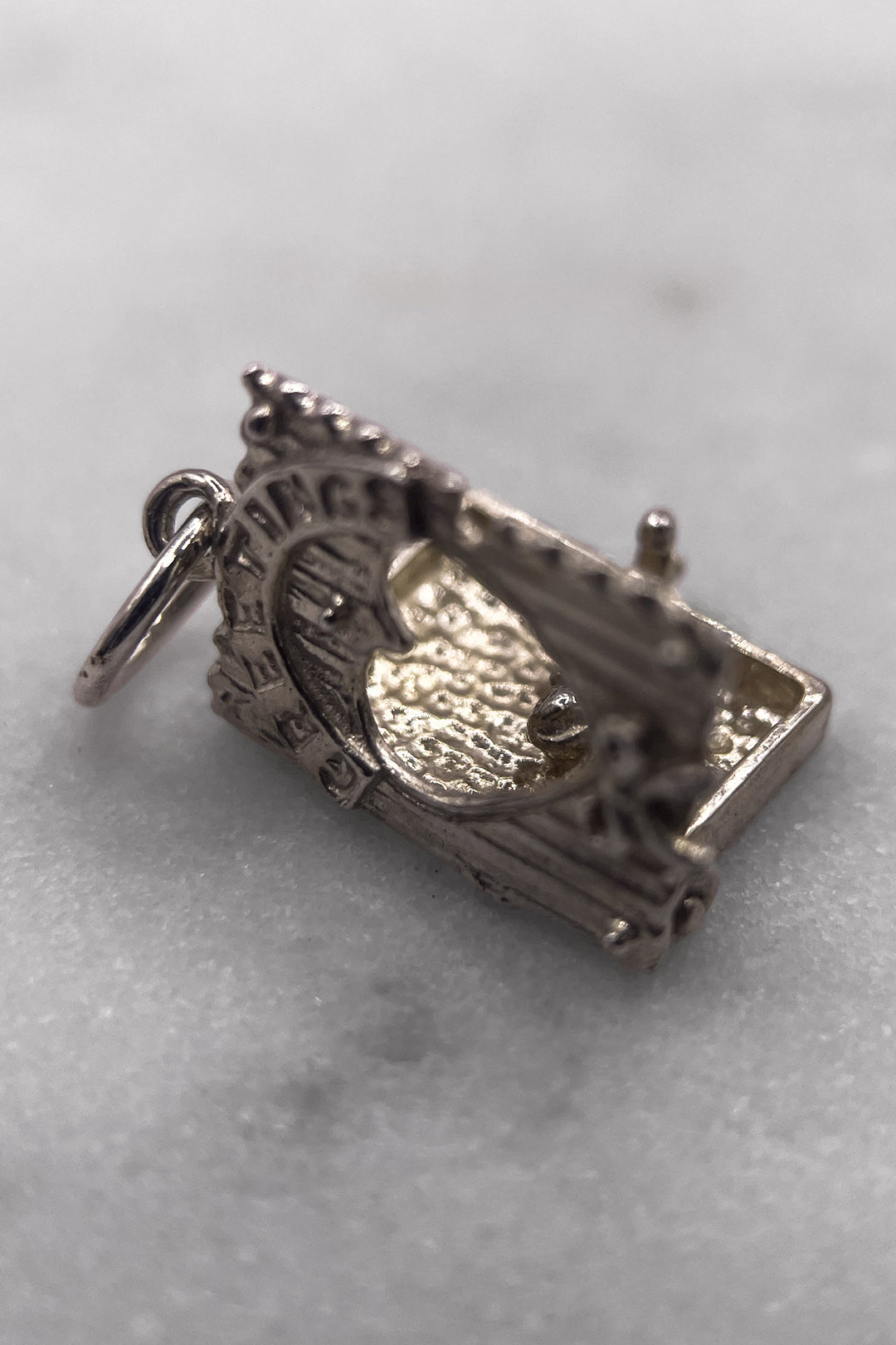 The Opening Greetings Card of Adoration Vintage Charm (925 Sterling Silver, made circa 1950 - 1970)