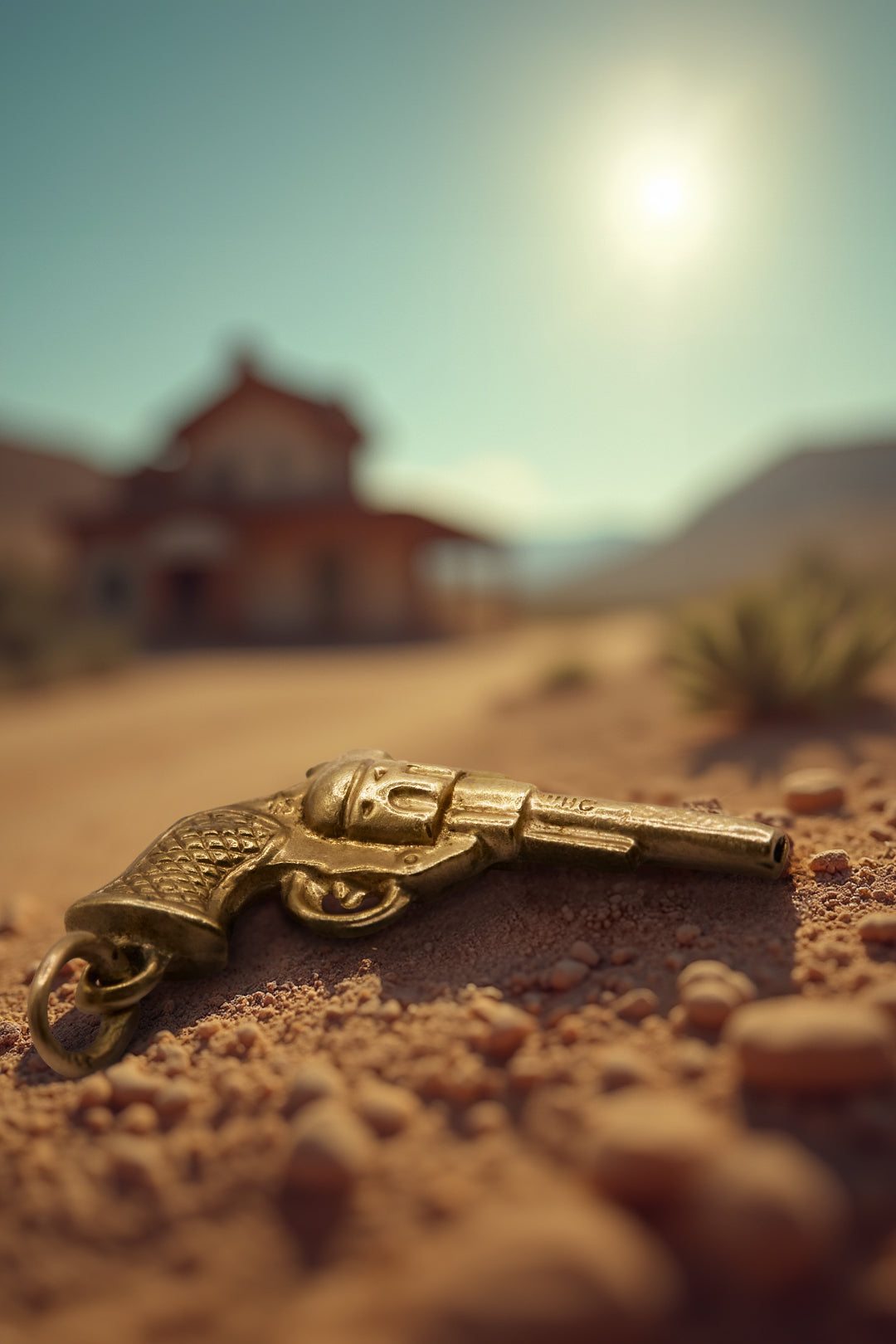 The Dangerous Golden Revolver Charm (9ct 375 Gold c 1960)