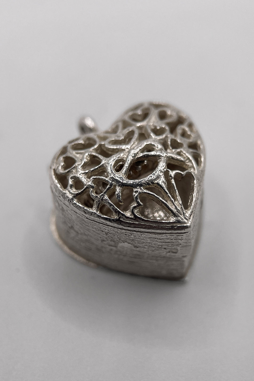 The Opening Ornate Heart Vintage Charm (925 Sterling Silver, made circa 1950 - 1970) (Copy)