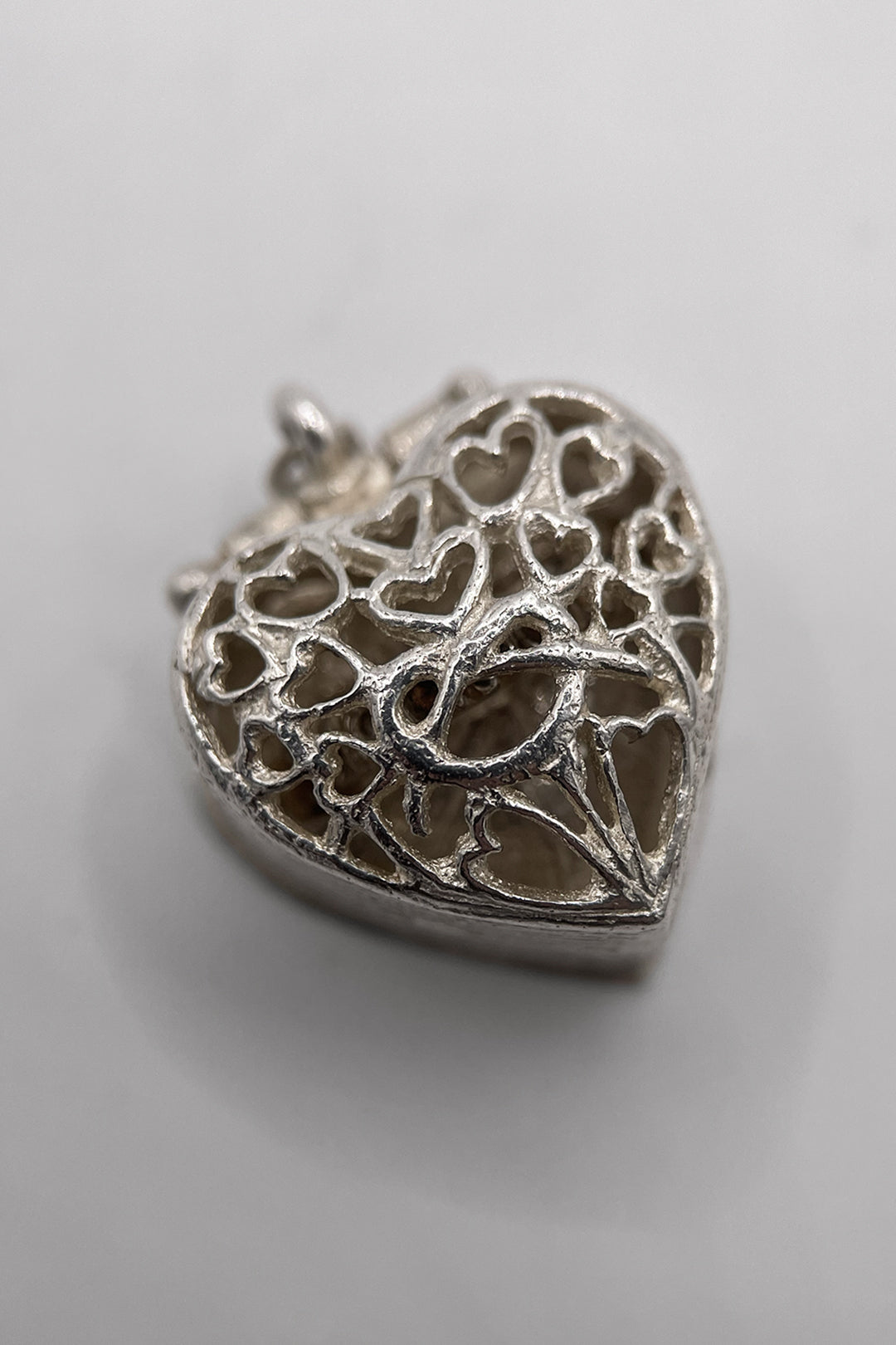 The Opening Ornate Heart Vintage Charm (925 Sterling Silver, made circa 1950 - 1970) (Copy)