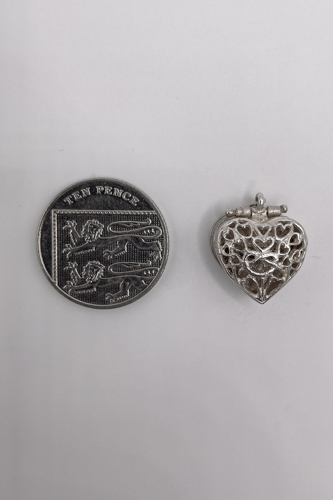 The Opening Ornate Heart Vintage Charm (925 Sterling Silver, made circa 1950 - 1970) (Copy)