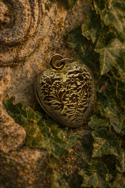 The Blossoming Wildflower Heart Charm (375 9ct gold made in 1972)
