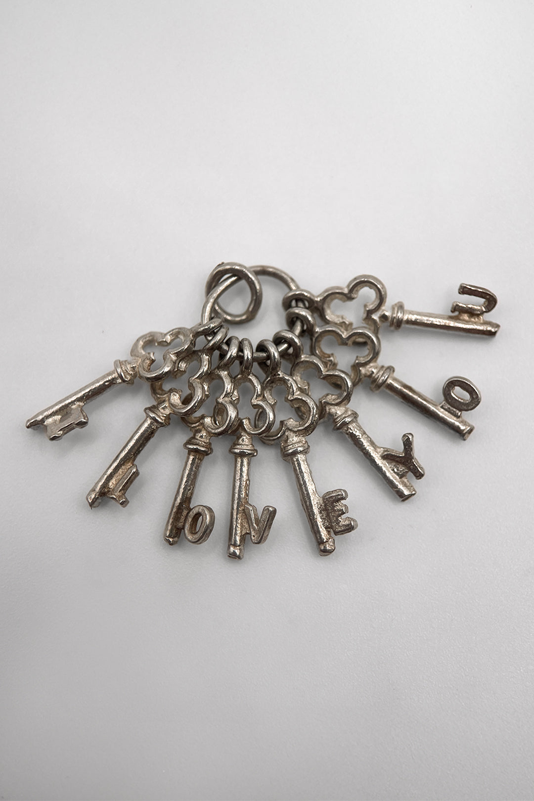 The 'I Love You' Keys of Devotion Vintage Charm (925 Sterling Silver made c 1950s - 1970s)