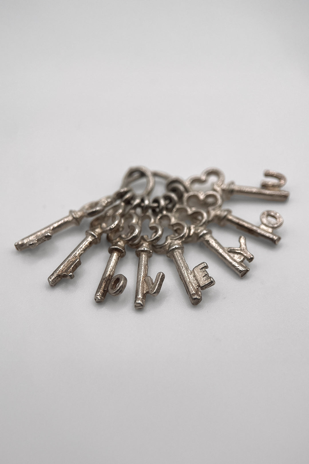 The 'I Love You' Keys of Devotion Vintage Charm (925 Sterling Silver made c 1950s - 1970s)