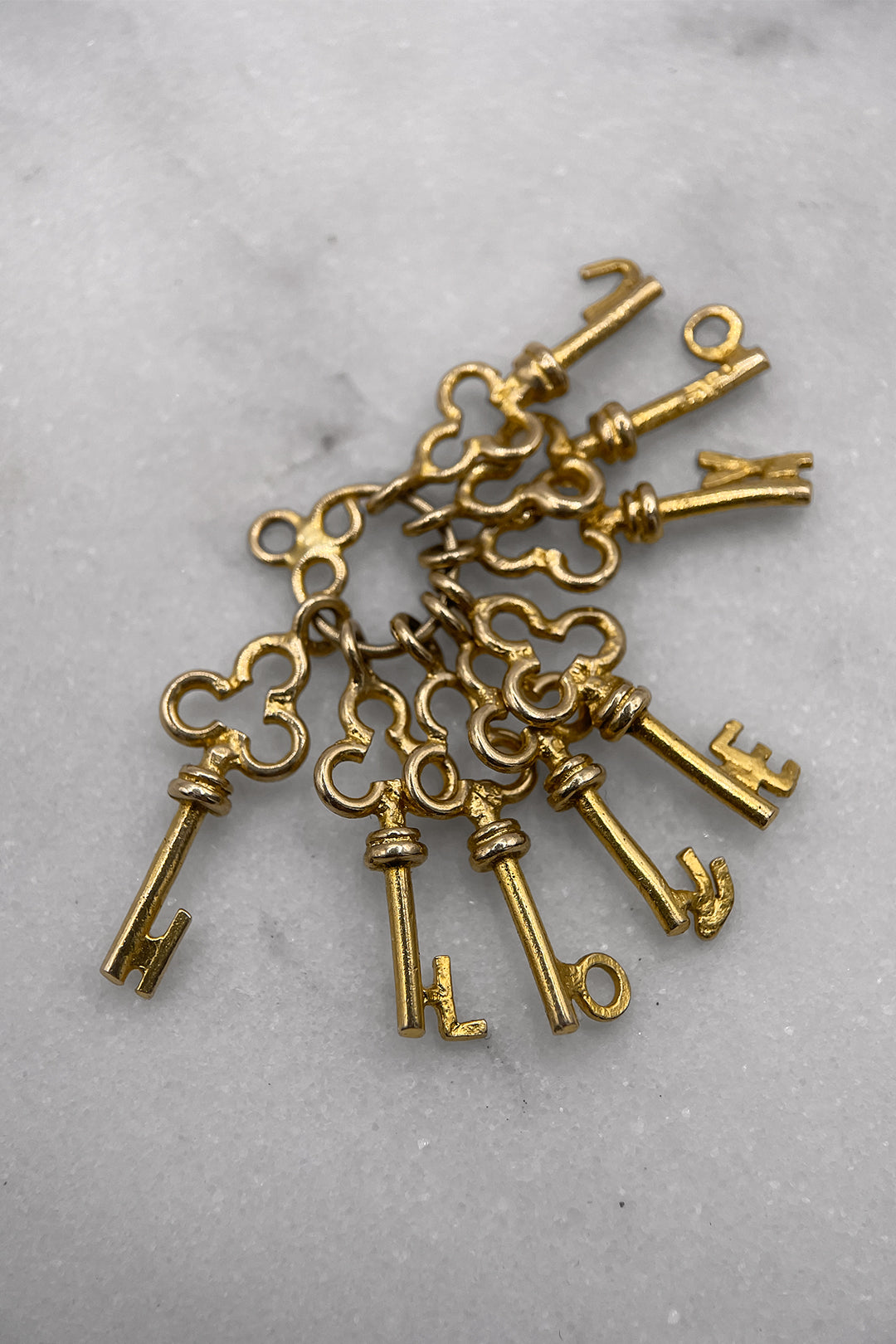 The Golden "I Love You" Keys of Adornment Vintage Charm (375 9ct gold, made in 1973)