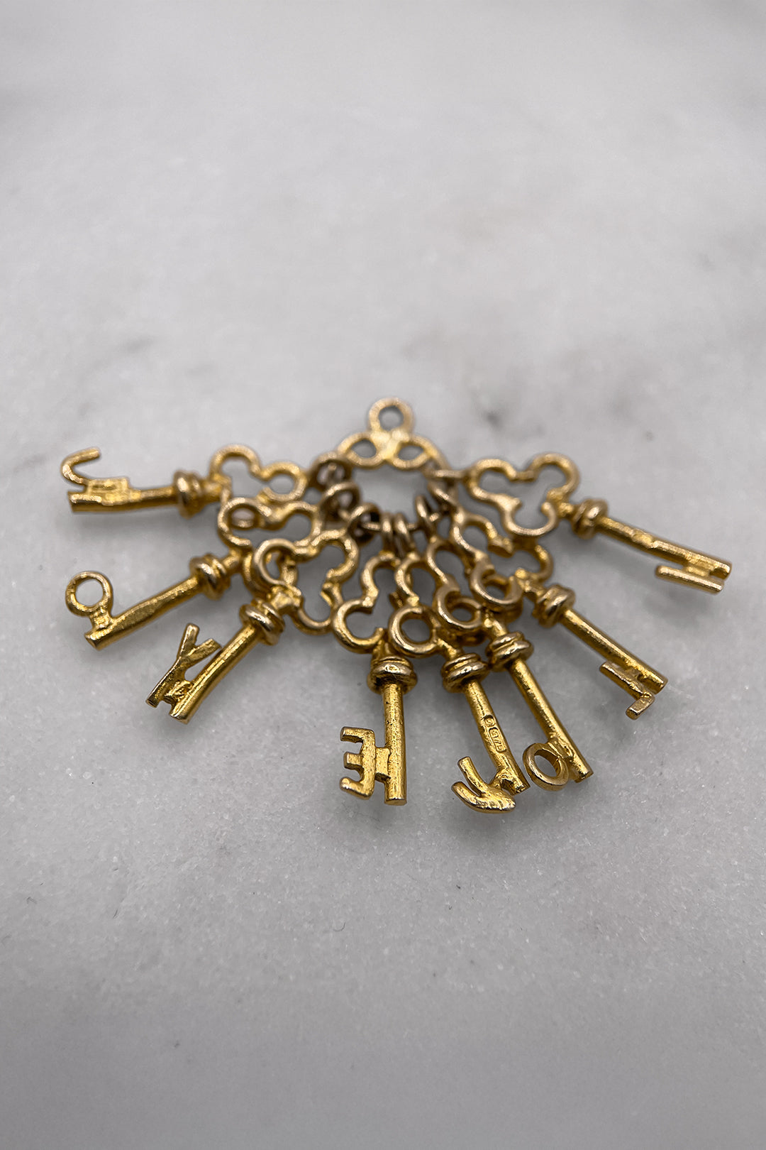 The Golden "I Love You" Keys of Adornment Vintage Charm (375 9ct gold, made in 1973)