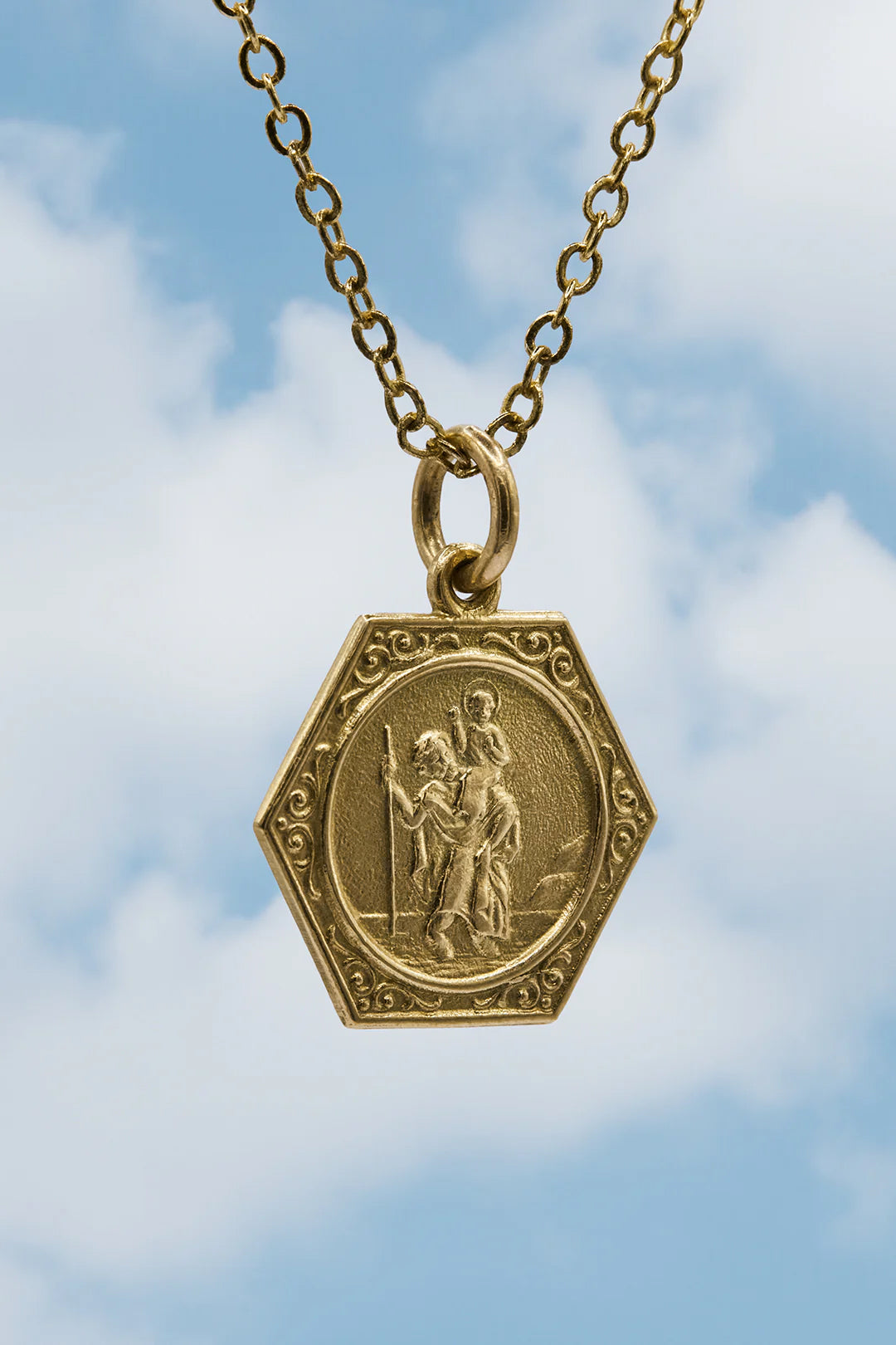 9ct 375 Gold Vintage St. Christopher Charm (1962)