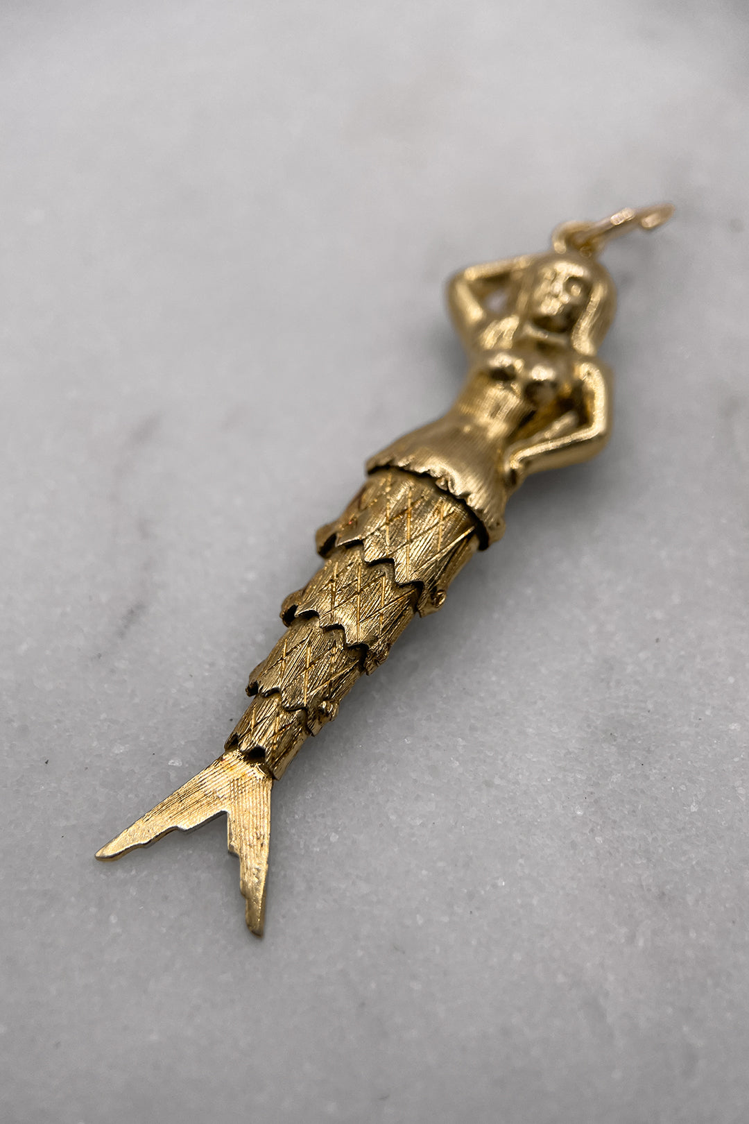 The Articulated Mermaid of the Lagoon Vintage Charm (375 9ct gold, made in 1970 by Georg Jensen)