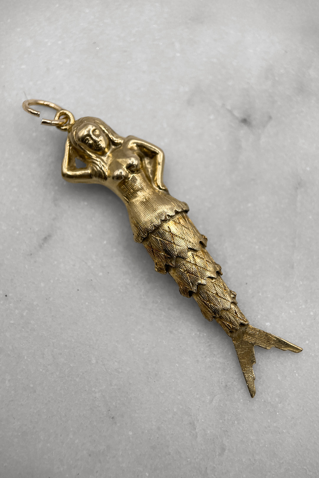 The Articulated Mermaid of the Lagoon Vintage Charm (375 9ct gold, made in 1970 by Georg Jensen)