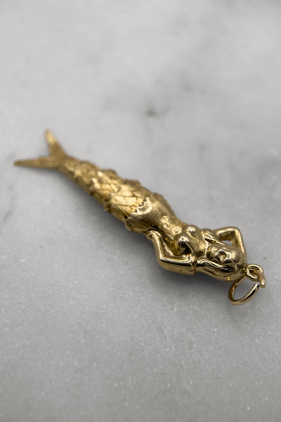 The Articulated Mermaid of the Lagoon Vintage Charm (375 9ct gold, made in 1970 by Georg Jensen)