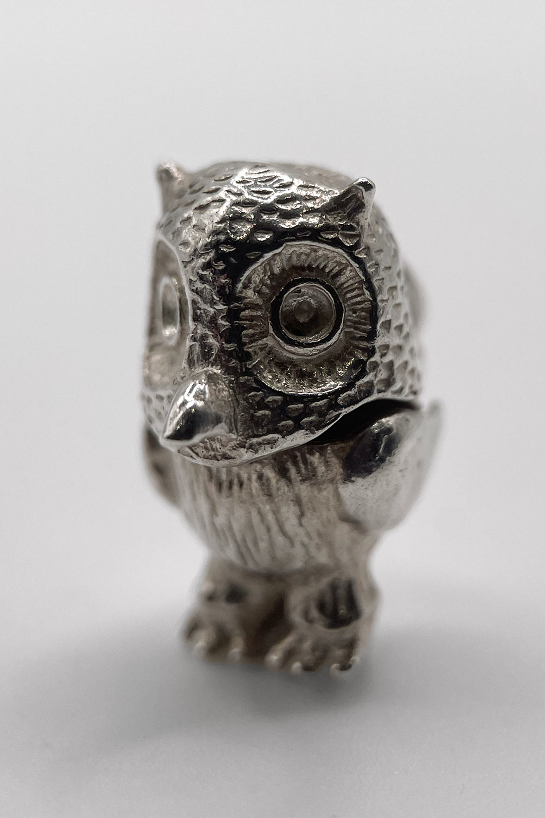 The Night Owl of the Enchanted Forest Opening Vintage Charm (925 Sterling Silver made c 1950s - 1970s)