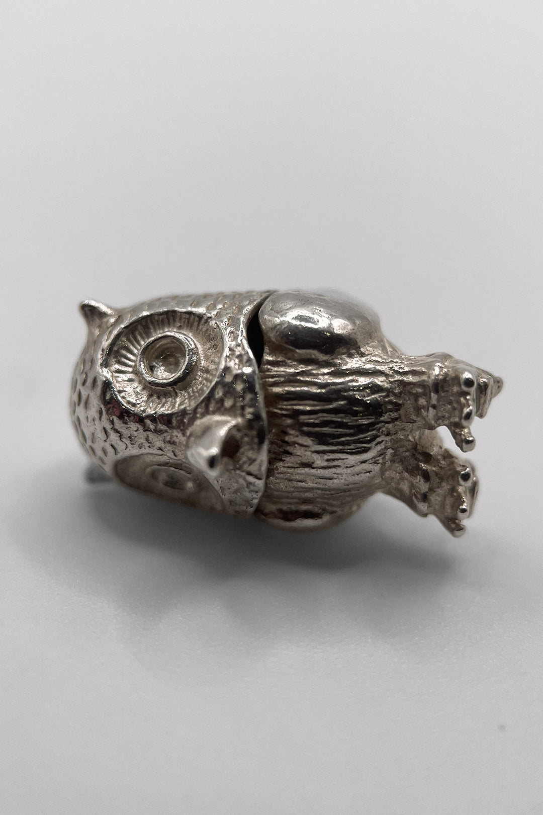 The Night Owl of the Enchanted Forest Opening Vintage Charm (925 Sterling Silver made c 1950s - 1970s)