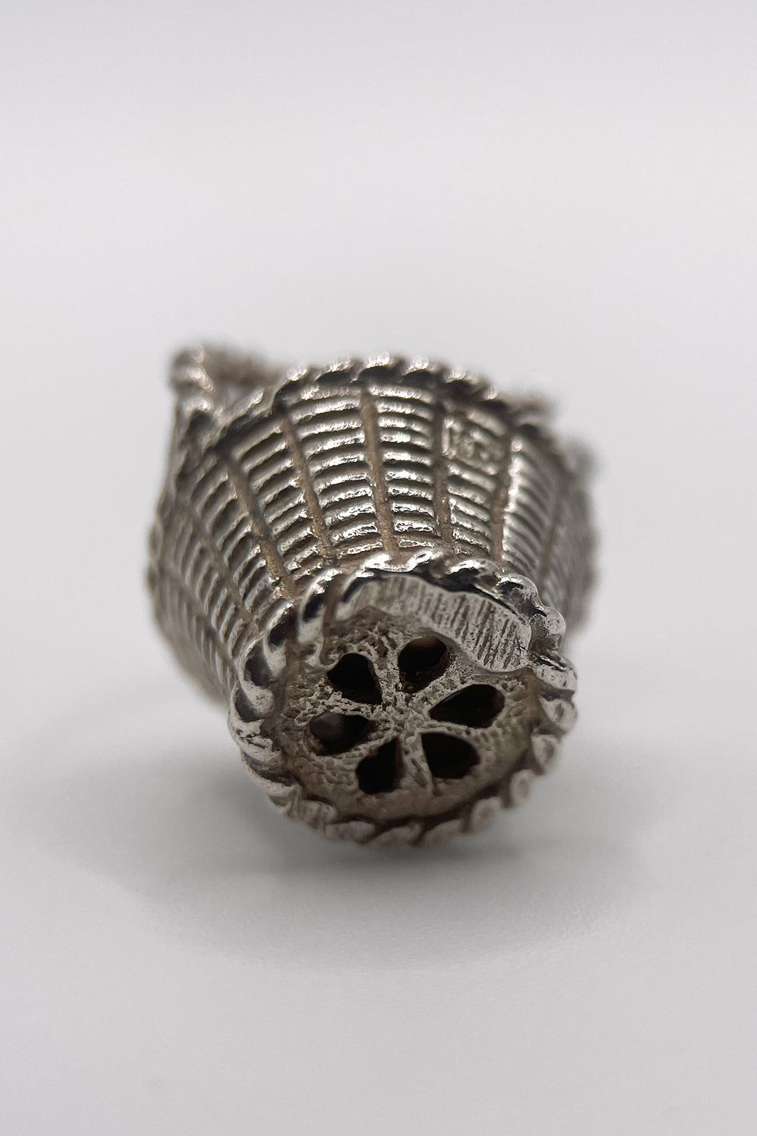 The Dainty Basket of Pearls Vintage Charm (925 Sterling Silver made c 1950s - 1970s)