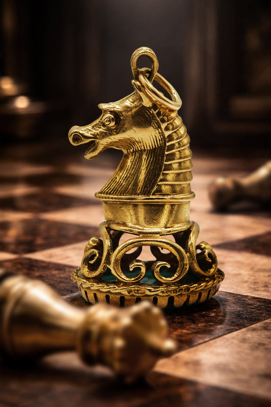 The Noble Knight's Move Chess Fob Heavy Charm (375 9ct gold, made in 1967)