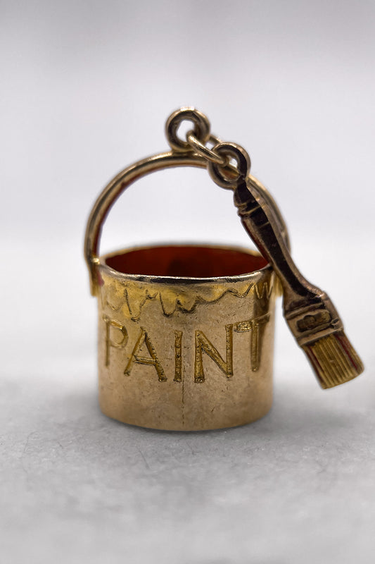 The Artists Paintbucket of Imagination Vintage Charm (375 9ct gold, made in 1968 by Nuvo)