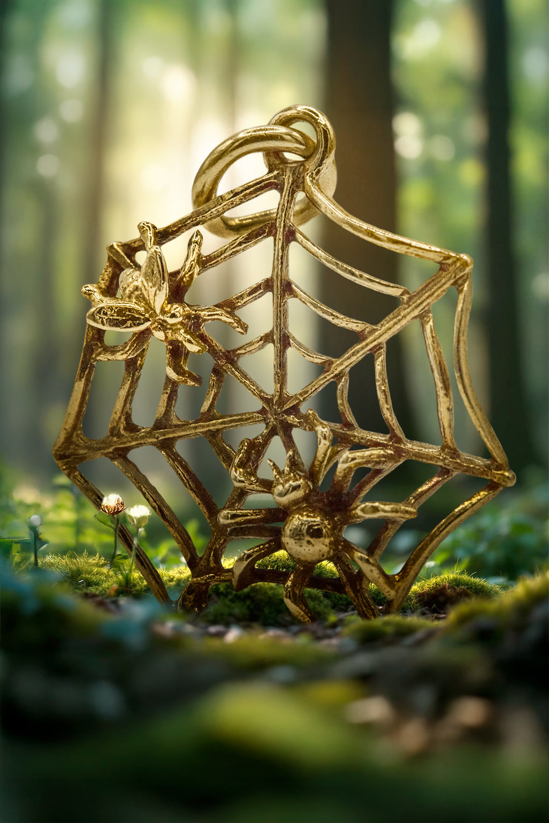 The Spooky Spiders Web Charm (375 9ct gold, made in 1972)