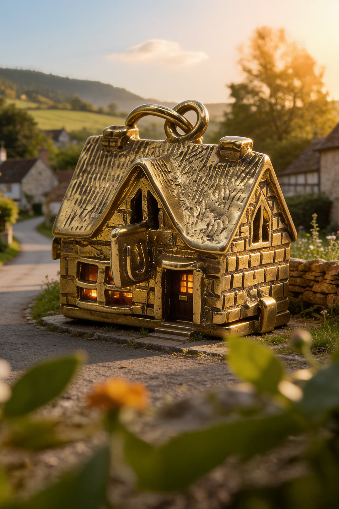 The Old British 'Horseshoe Inn' Pub Opening Vintage Charm (375 9ct gold, made by Nuvo in 1961)
