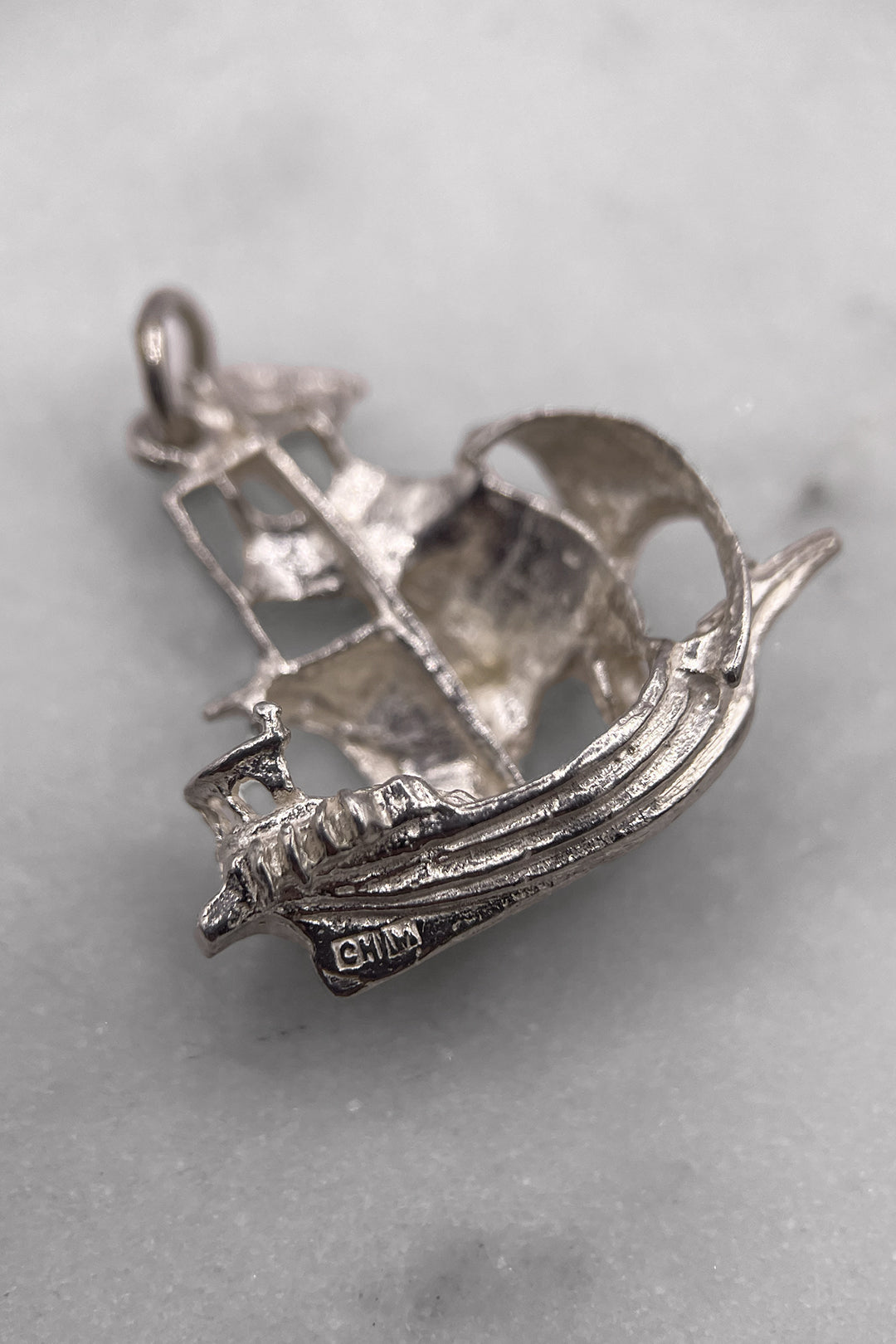 The Pirate Ship of the Seven Seas Vintage Charm (925 Sterling Silver, made circa 1950 - 1970)