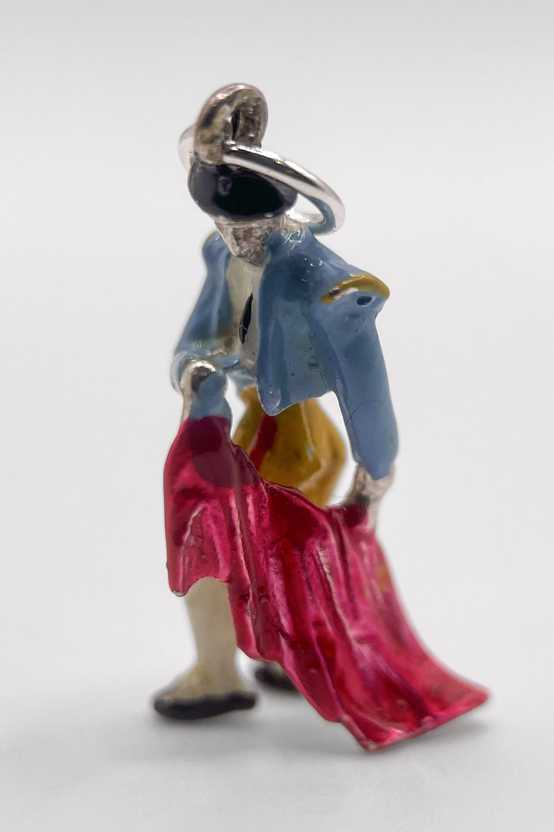 The Brave Spanish Bullfighter of the Bullring Vintage Charm (925 Sterling Silver made c 1950s - 1970s)