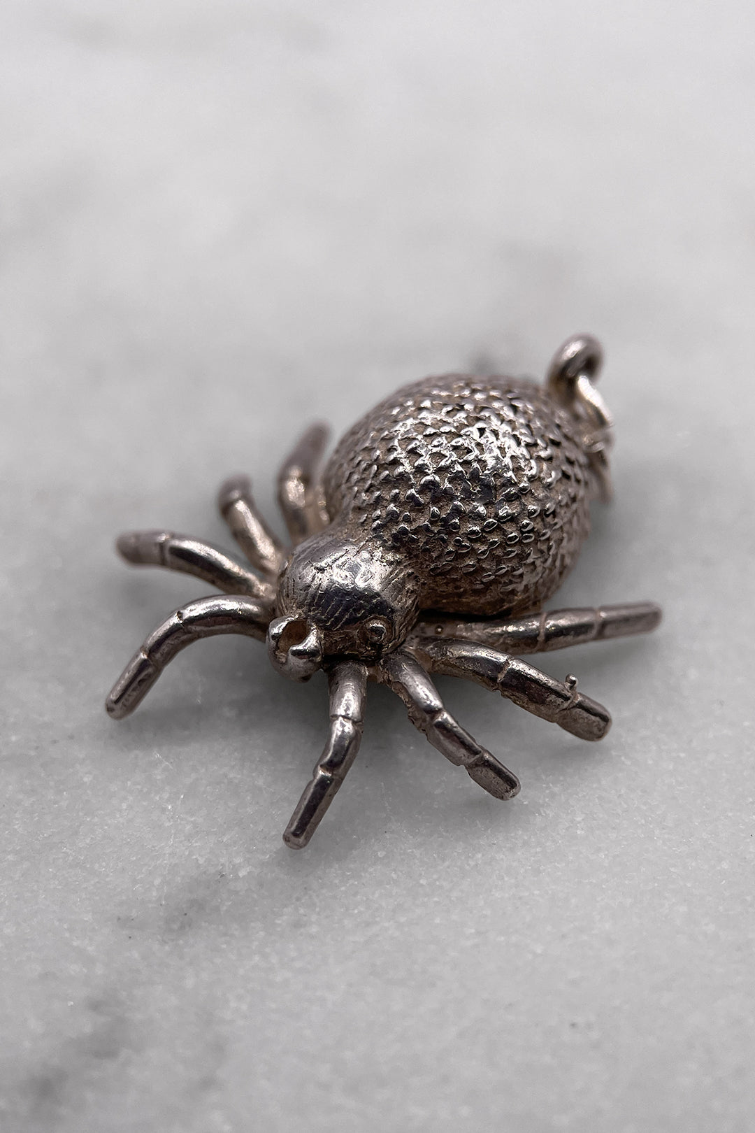 The Creepy Spiders Silky Web of Wonder Opening Vintage Charm (925 Sterling Silver, made circa 1950 - 1970)