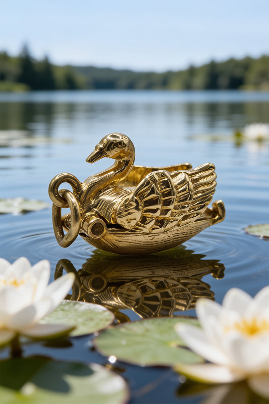 The Opening Graceful Swan Lake Charm (375 9ct gold, made in 1967)