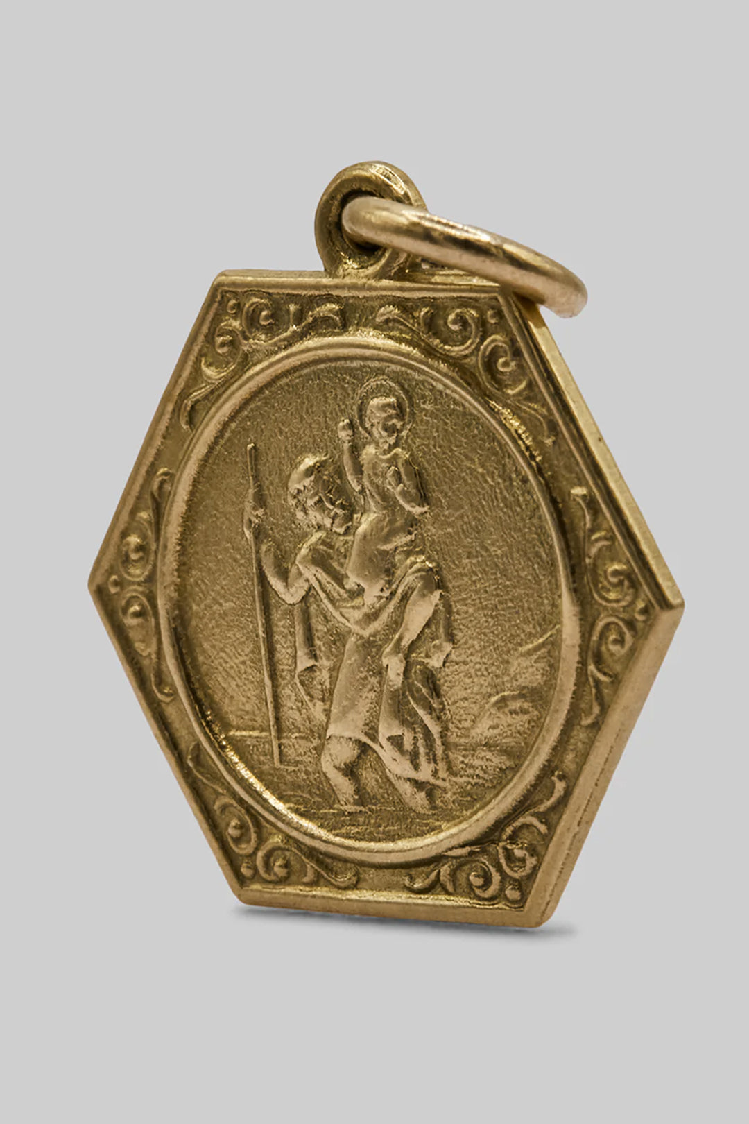 9ct 375 Gold Vintage St. Christopher Charm (1962)