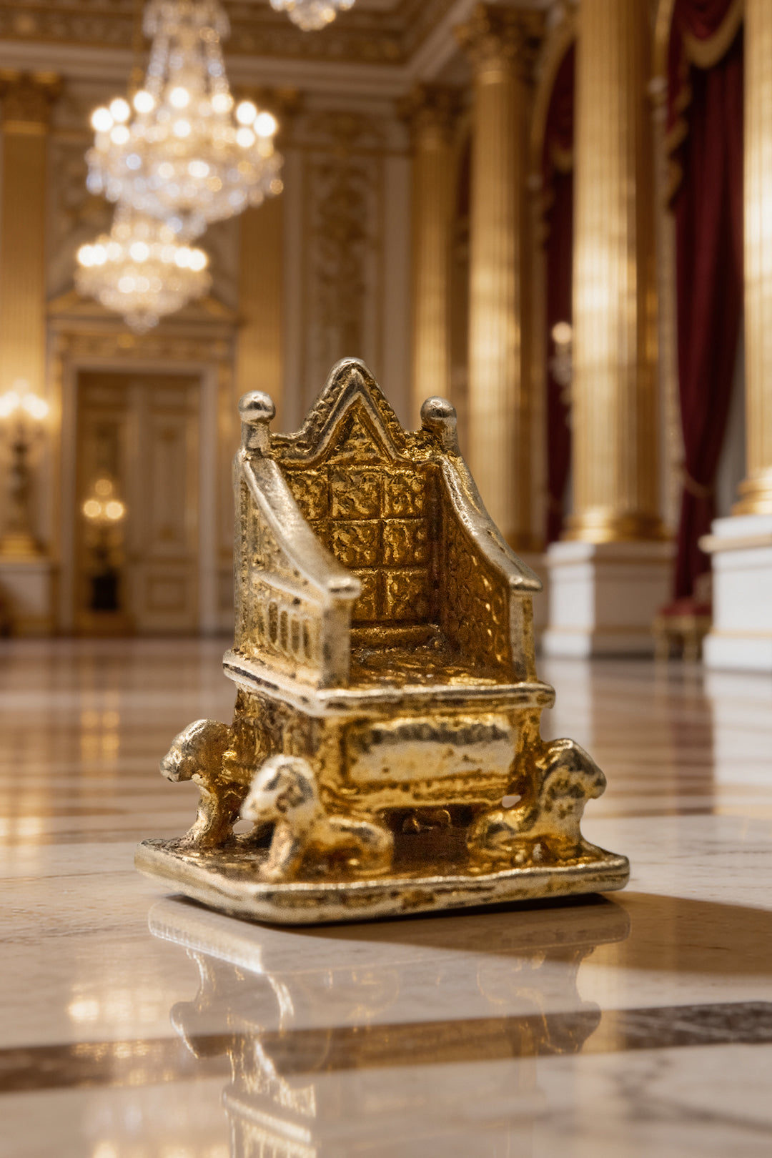 The Regal Coronation Throne of Queen Elizabeth II (375 9ct gold, made in 1953)