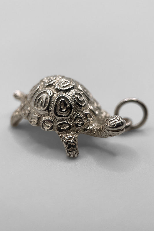 The Steady Tortoise of Wisdom Vintage Charm (925 Sterling Silver made c 1950 - 1970)