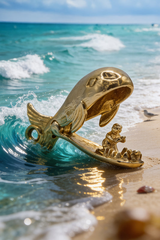 The Opening Merciful Jonah & The Whale Charm (375 9ct gold, made in 1962)
