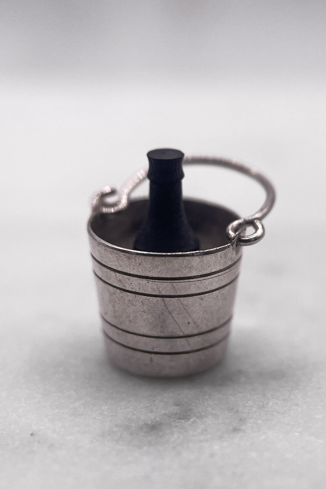 The Celebratory Champagne in the Ice Cold Bucket Vintage Charm (925 Sterling Silver, made circa 1950 - 1970)