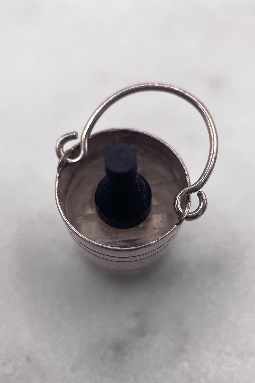 The Celebratory Champagne in the Ice Cold Bucket Vintage Charm (925 Sterling Silver, made circa 1950 - 1970)